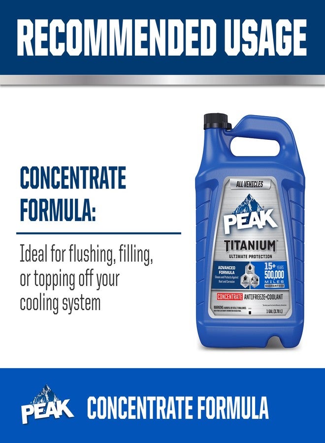 PEAK Titanium Concentrate Prediluted Antifreeze and Coolant for All Engine Cooling Systems, Long-Lasting Yellow Engine Coolant/Antifreeze for Lifetime Engine Protection in All Vehicles, 1 Gal. - Image 5